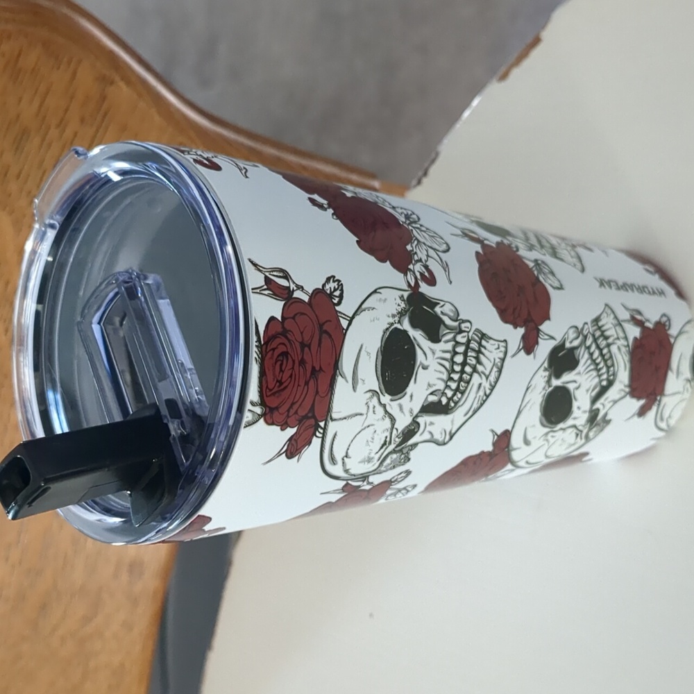 Hydrapeak skull/rose travel mug